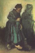 Peasant Woman Sweeping the Floor (nn04), Vincent Van Gogh